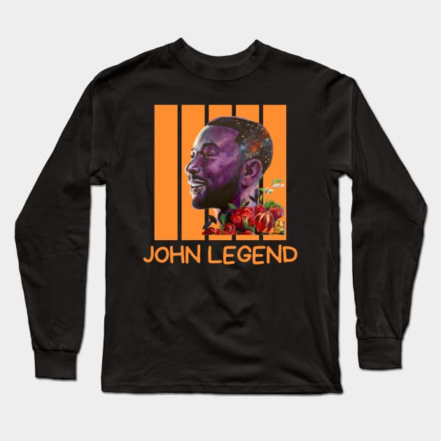 John Legend - Retro Long Sleeve T-Shirt by 2 putt duds